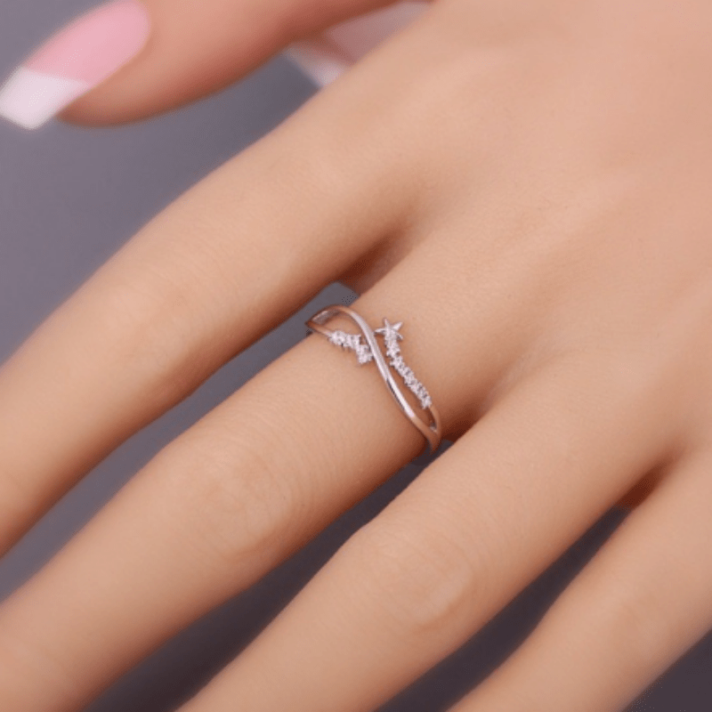 Creative Simple Finger Ring Star Trendy Ring Teen Girls - Temu