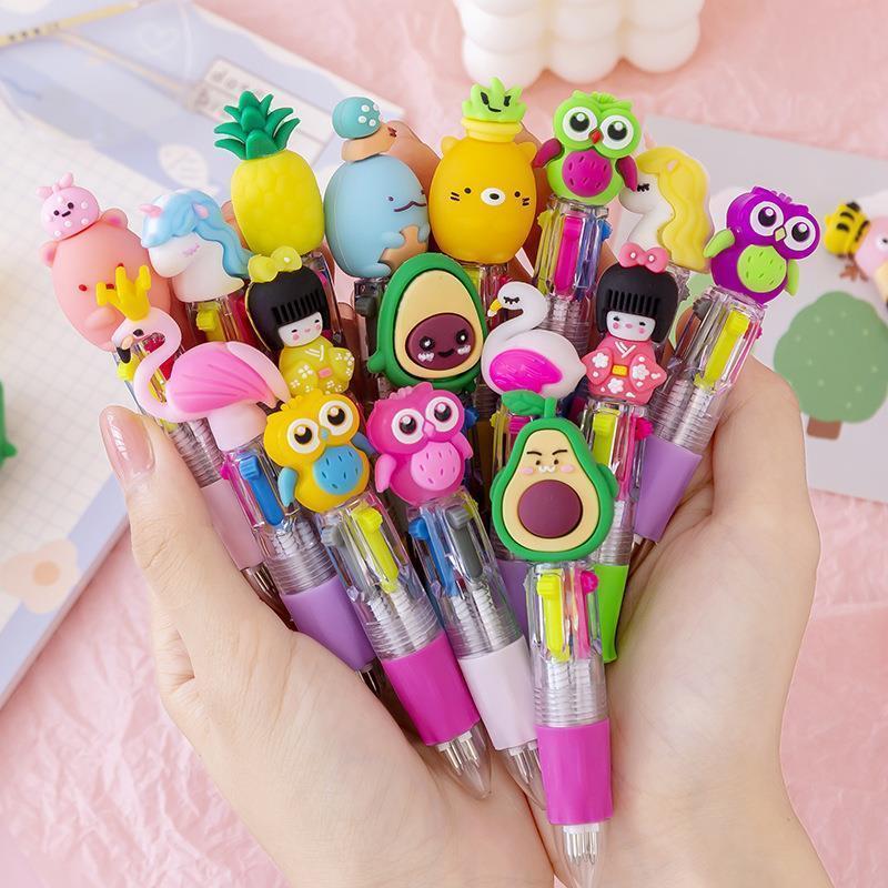Cute Cartoon Colorful Ballpoint Pens Mini Stationery For Students Random  Color School Office Supplies - Office Products - Temu
