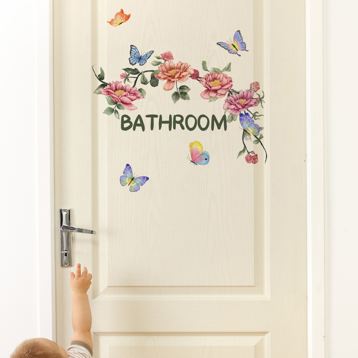 Sticker décoratif de porte salle de bains L19cm SALLE DE BAINS