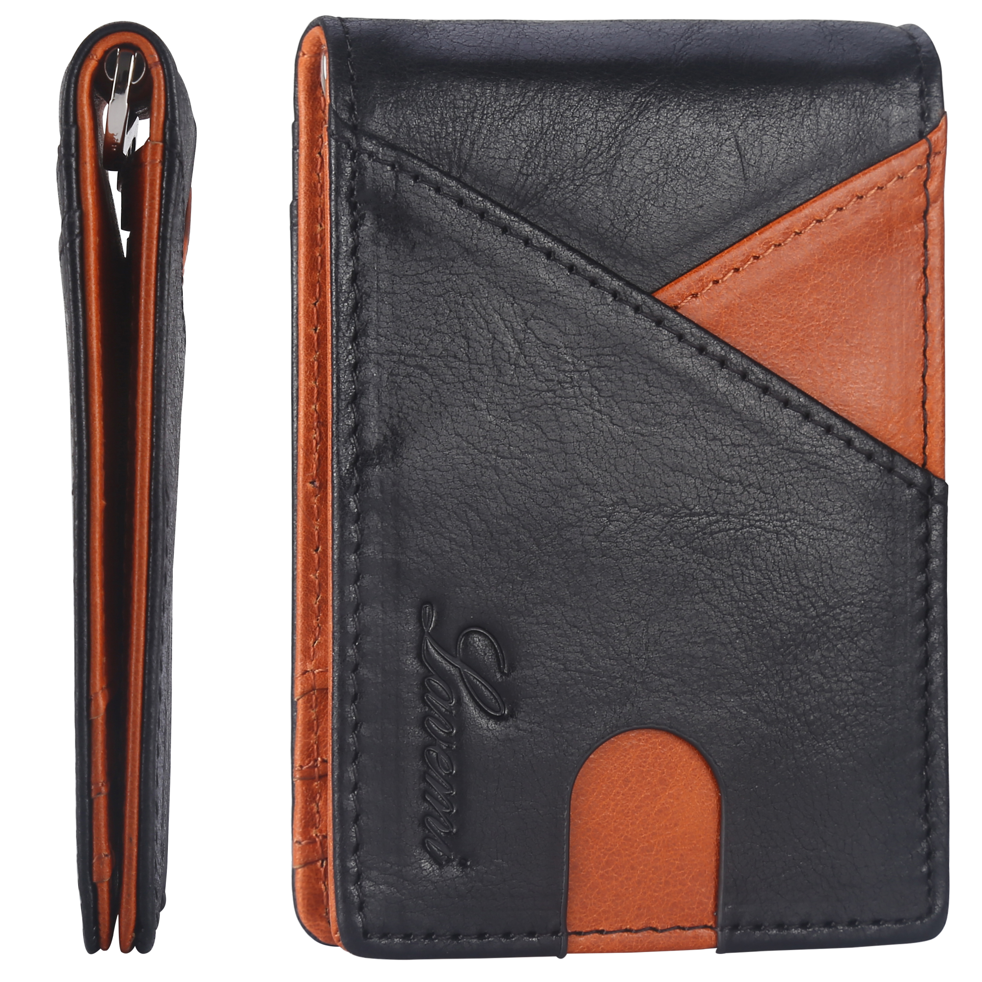 Coin Purse | Colorblock Bifold | Portable Slim Credit Card Holder | Casual Clutch Purse