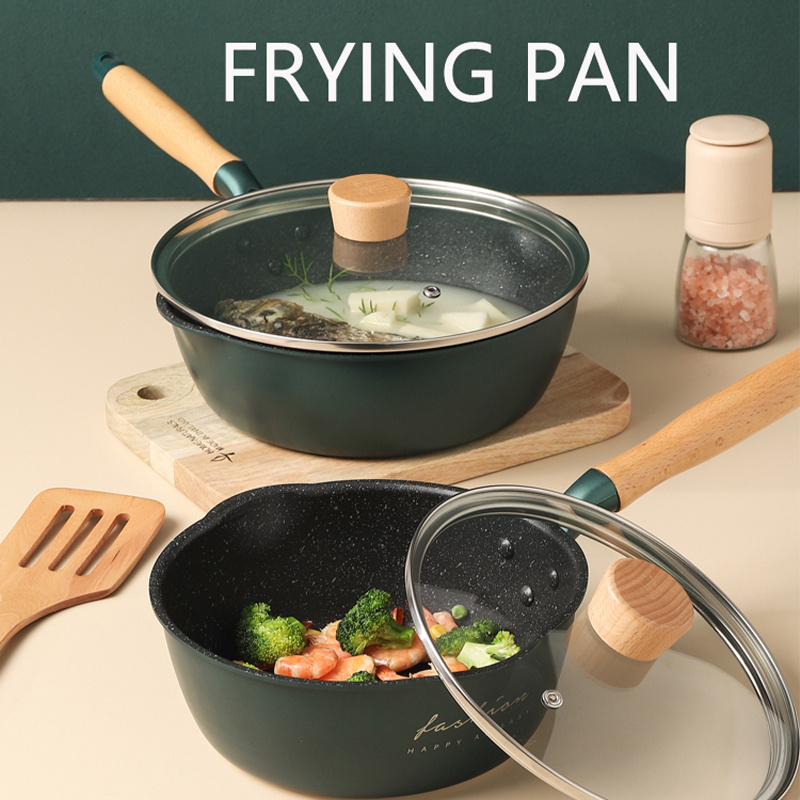 Saucepan With Lid Aluminum Alloy Sauce Pan With Wooden - Temu
