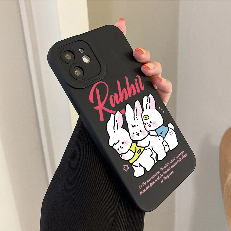  Cartoon Rabbit Pattern Case Compatible with iPhone 12