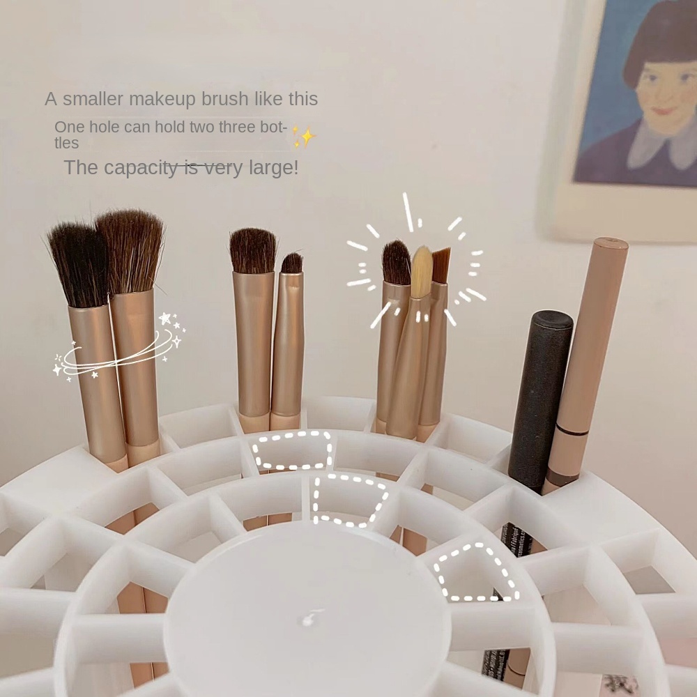 Makeup Brush Holder Multi-functional Round makeup organizer for