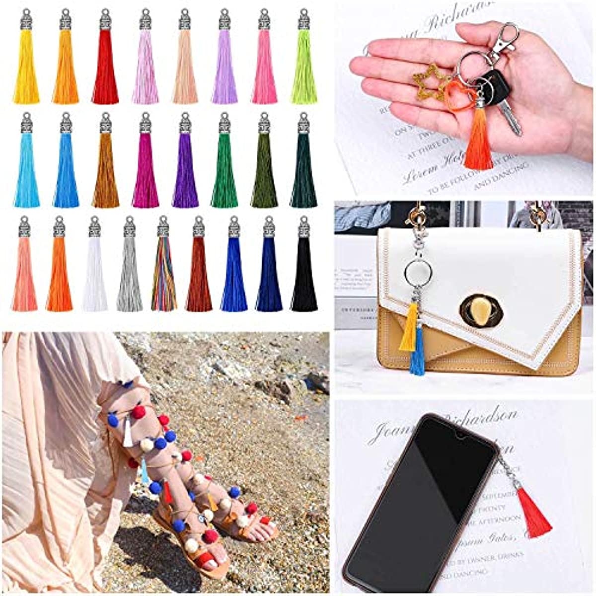 10PCS Keychain Tassels, Leather Tassels Pendants, Used For Self Making  Keychains, Amulets, Jewelry Manufacturing, And Craft Items