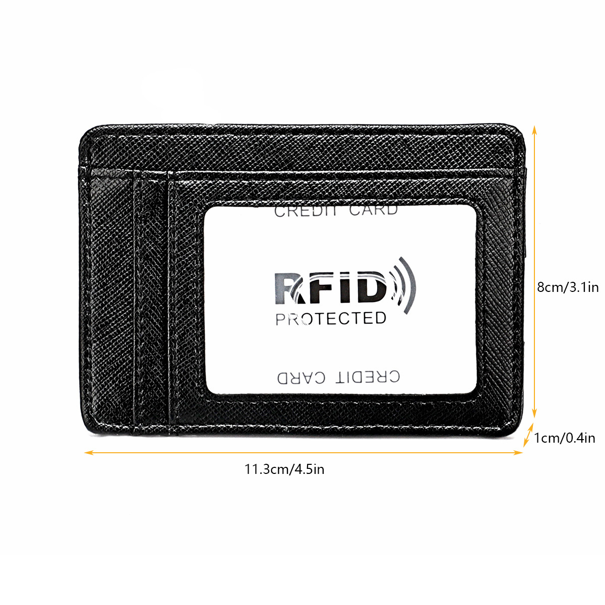 Minimalist Real Leather Wallet with ID Card Holder