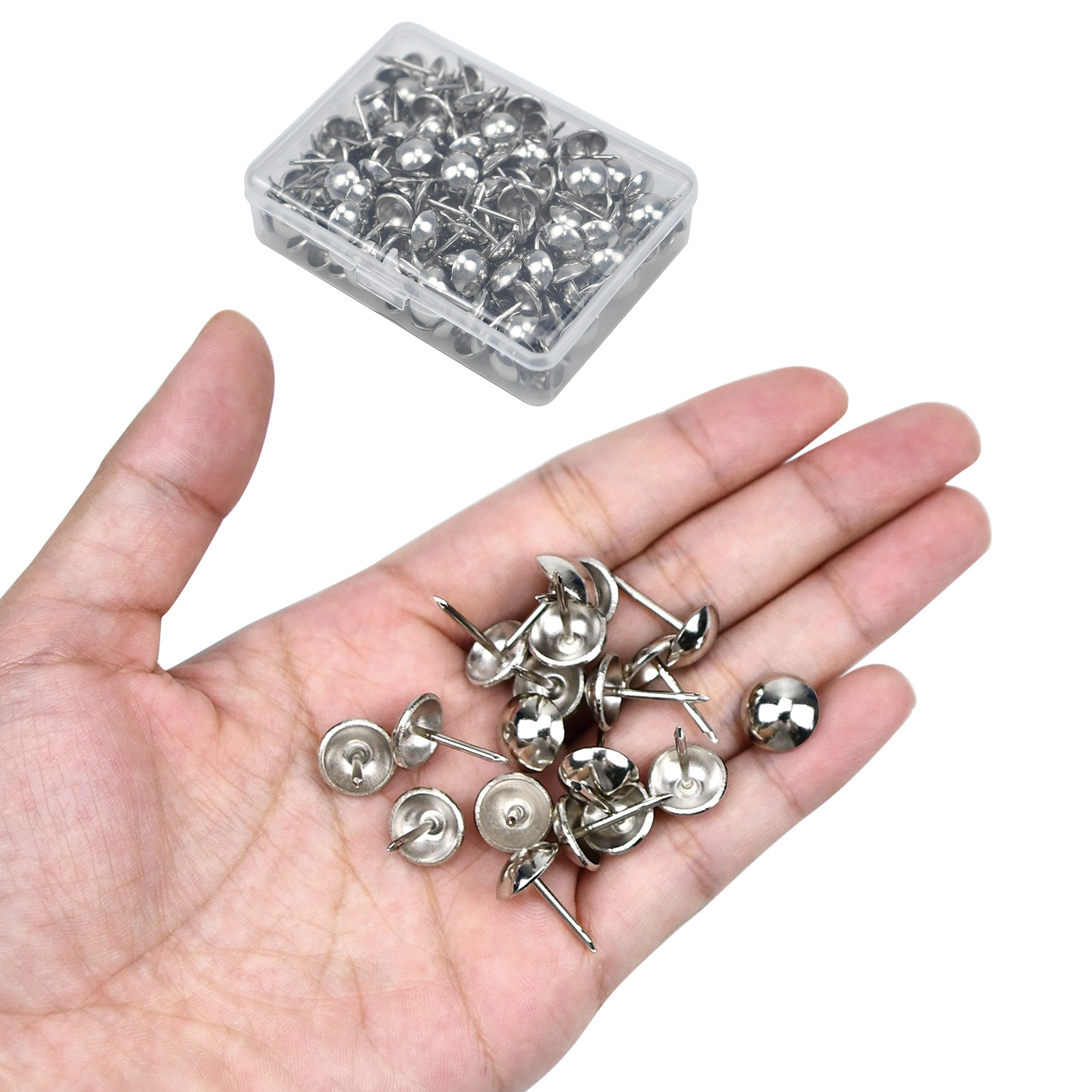 60PCS Upholstery Tacks - Bed Skirt Pins or Holders Clear Head