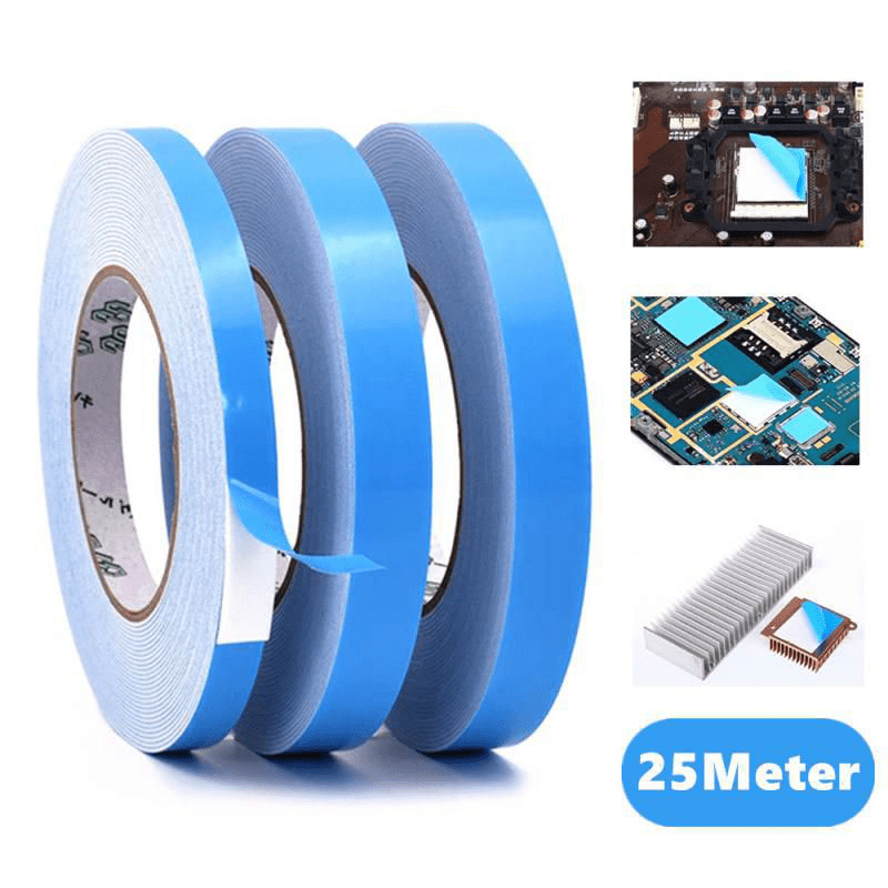 1 Roll 25m(27.34in) * 8/10/12/20mm Width Transfer Tape, Double Side Thermal  Conductive Self-adhesive Tape For Chip Pcb Led Strip Heatsink - Industrial  & Commercial - Temu Germany