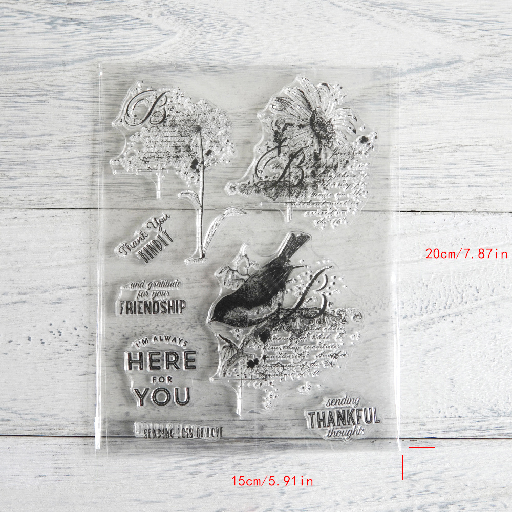 Scrapbooking Supplies Including Retro Floral Designs, Bird And Sparrow Stamps, And Metal Cutting Dies For Decorating Cards And Photo Gifts And Thank You Cards
