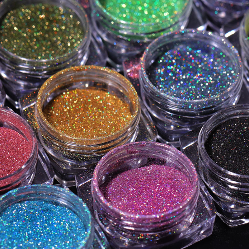 NEW Reflective Nail Glitter Powder Dust Sparkling Multi-colored