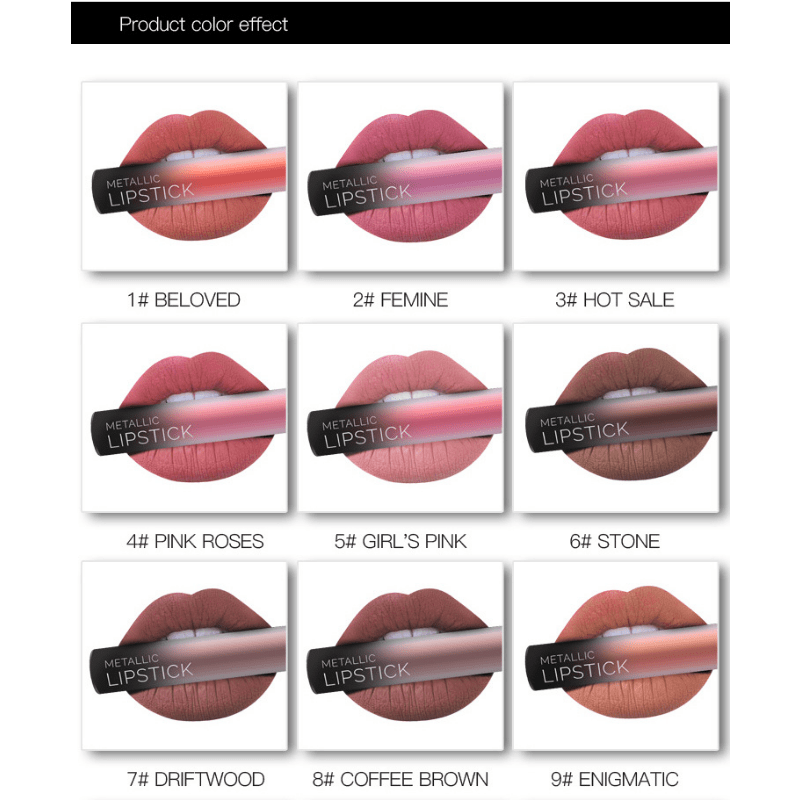 20 Color Lip Glaze Matte Velvet Finish Liquid Lipstick Color Rendering