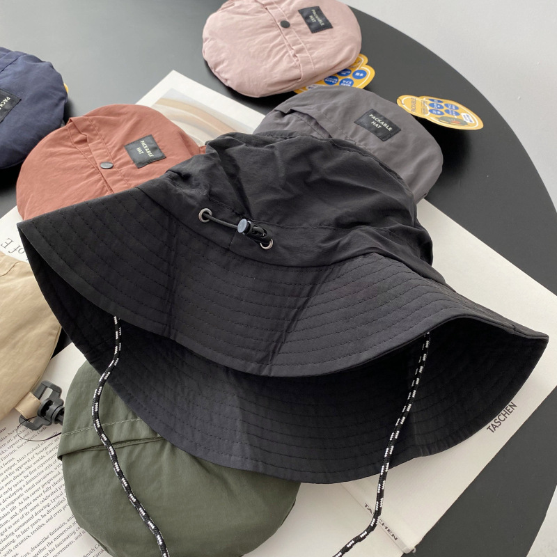Sombrero de pesca de montañismo para hombre, color a juego, cuerda