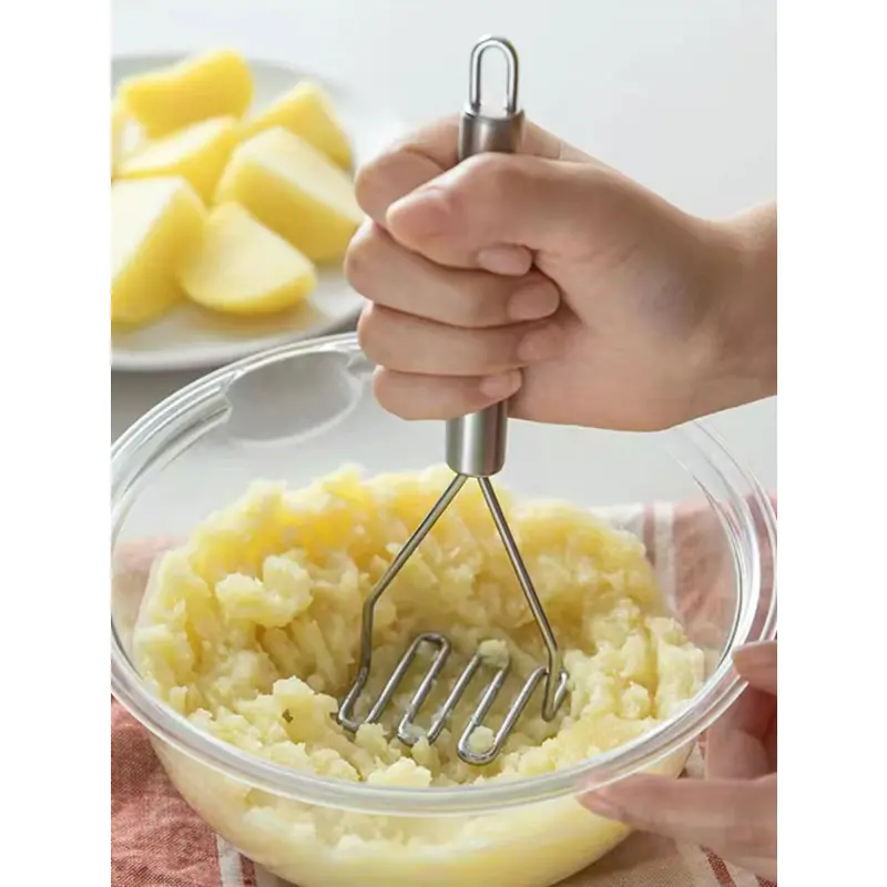 Make Perfectly Smooth Mashed Potatoes With This Stainless Steel Potato  Masher! - Temu