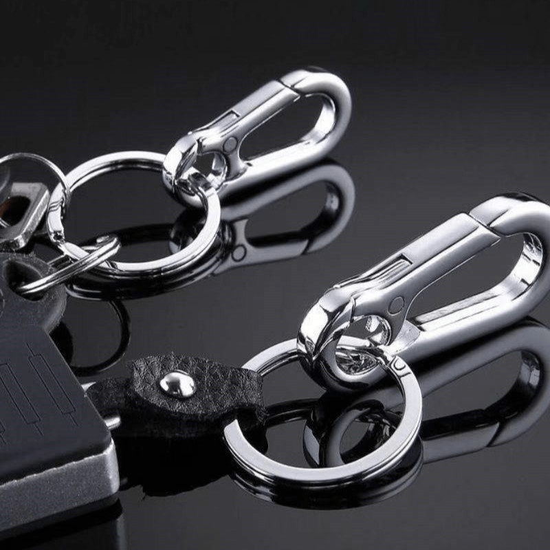 1pc Alloy Carabiner Key Clip Key Ring Loop Hook, Titanium Car Keychain with Corkscrew, Keychain Pendant Gift for Man,Temu