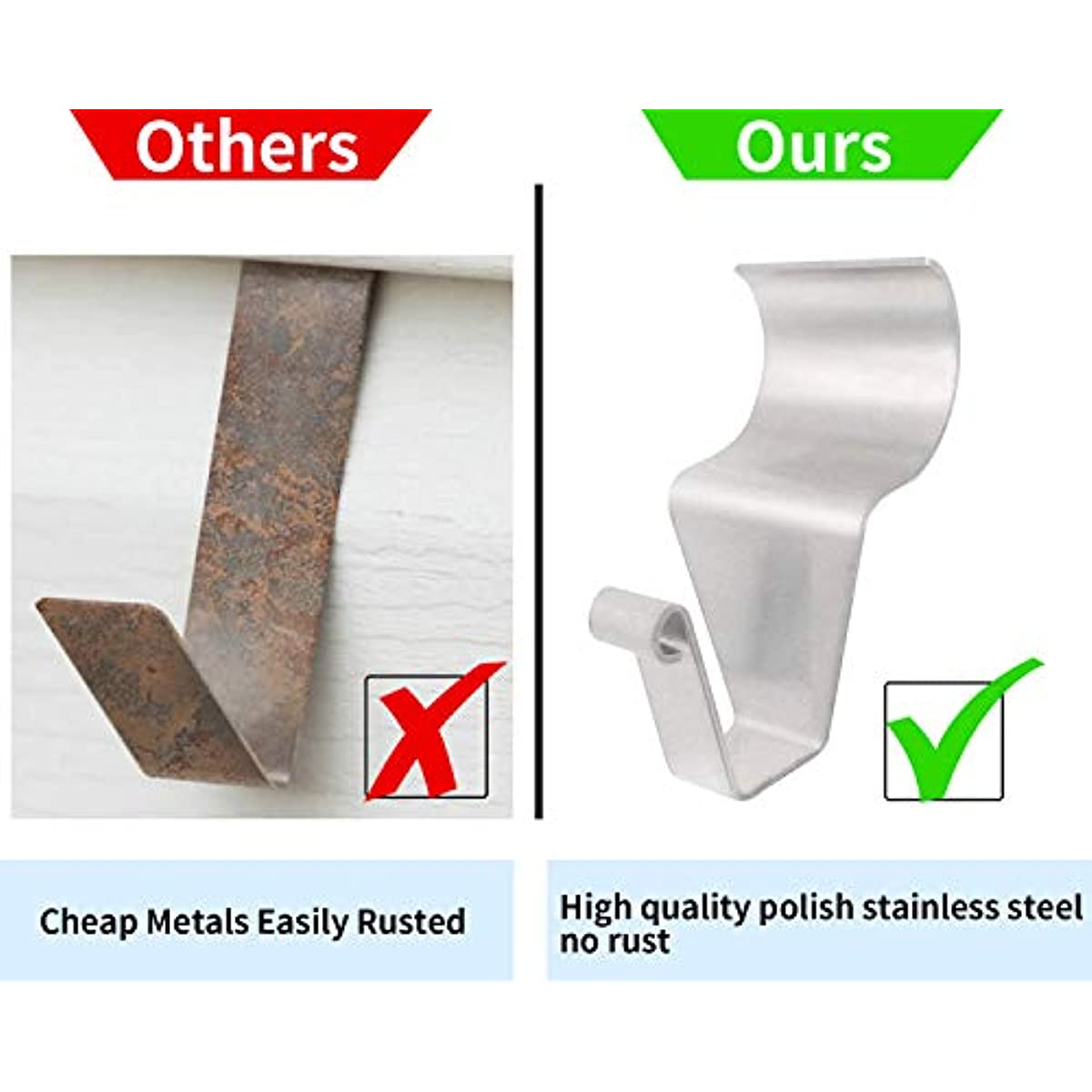Vinyl Siding Hooks Heavy Duty Stainless Steel Low Profile No - Temu