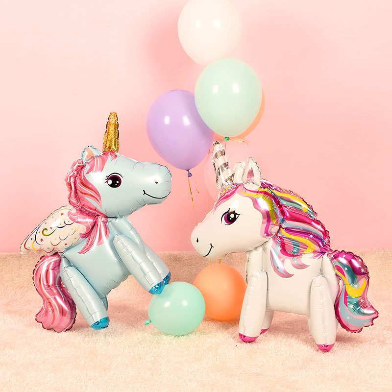 Ballon de cheval arc-en-ciel 3D, décoration d'accessoire de fête d' anniversaire de vacances, jouet de fête Licorne de bande dessinée de jouet  d'enfants, pour des fournitures de fête - Temu France