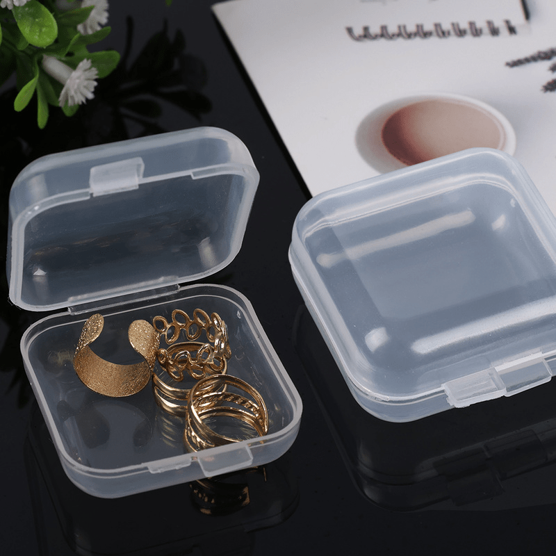 1/5/10pcs Mini Square Transparent Plastic Boxes With Lids, Clear ...