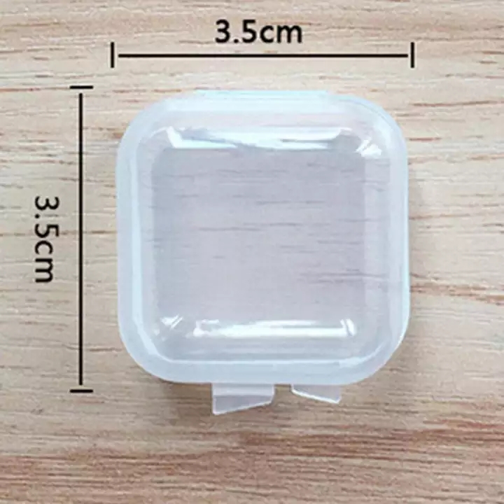 1 5 10pcs plastic transparent mini box with lid square container for storage earbuds jewelry earrings parts box details 7