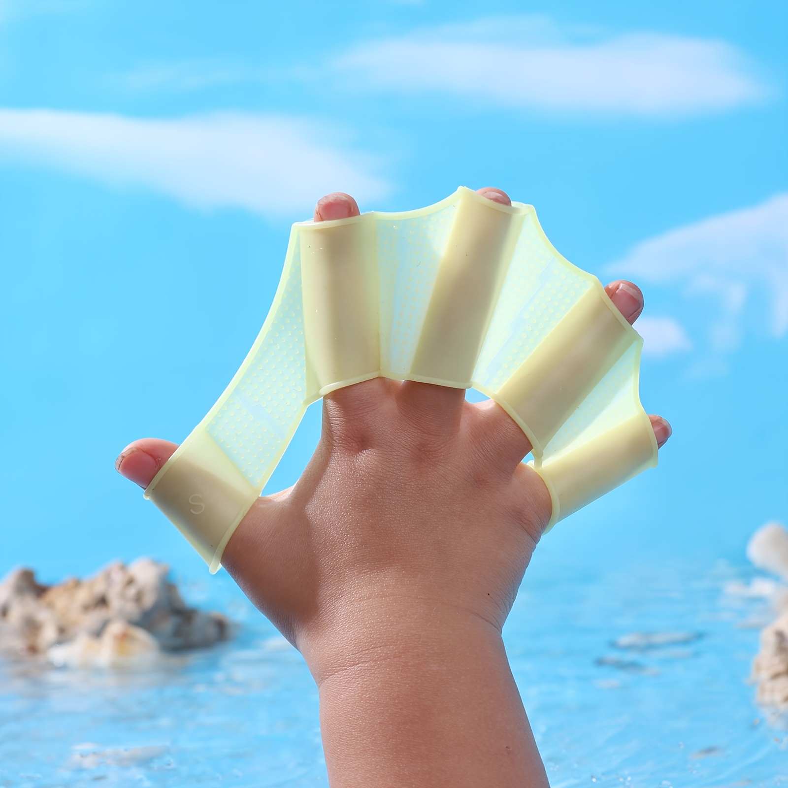 Palmes de natation pour main en silicone
