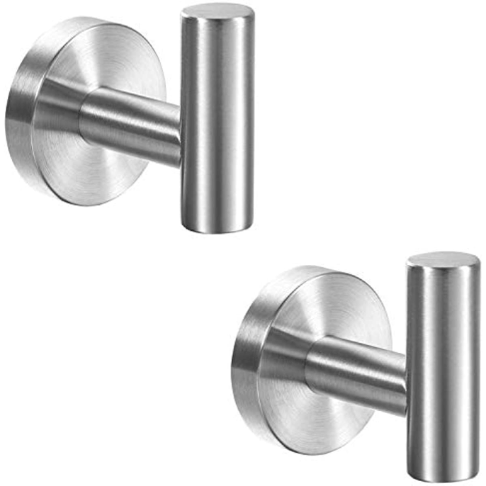 

1pc/2pcs, Towel Hooks Brushed Nickel Sus 304 Stainless Steel Coat Robe Clothes Hook Modern Wall Hook Holder For Bathroom Kitchen Garage Hotel Wall Mounted