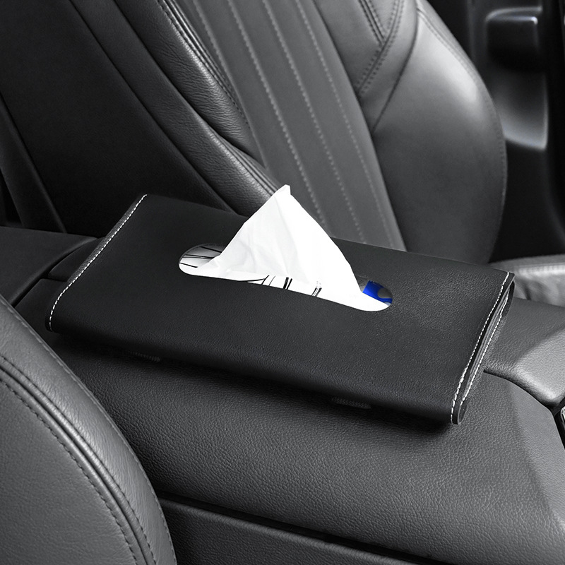 Car Tissue Box Towel Car Sun Visor Tissue Box Holder Auto Interior