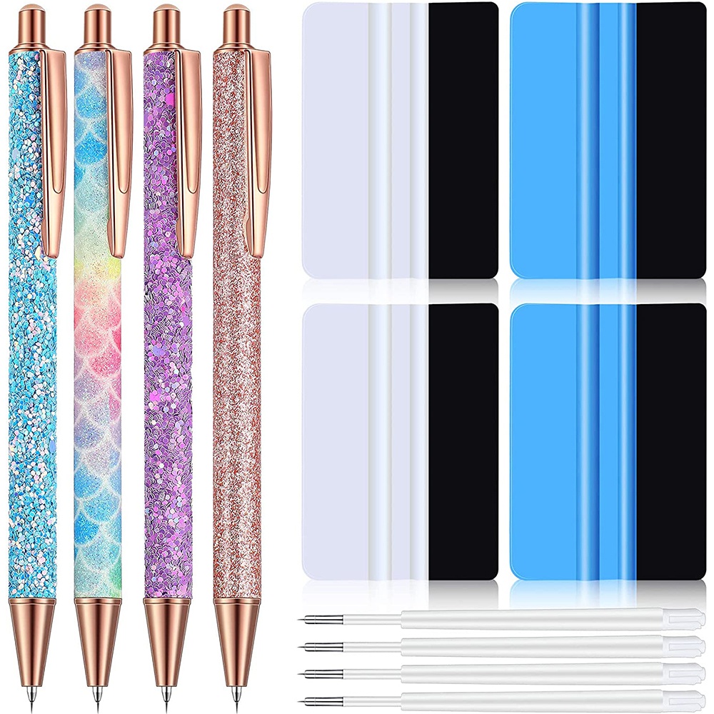 Craft Weeding Pen Essential Adhesive Vinyl Tool Precision Needle for Craft Weeding Vinyl Air Release or Car Puncturing Installation Rose Gold