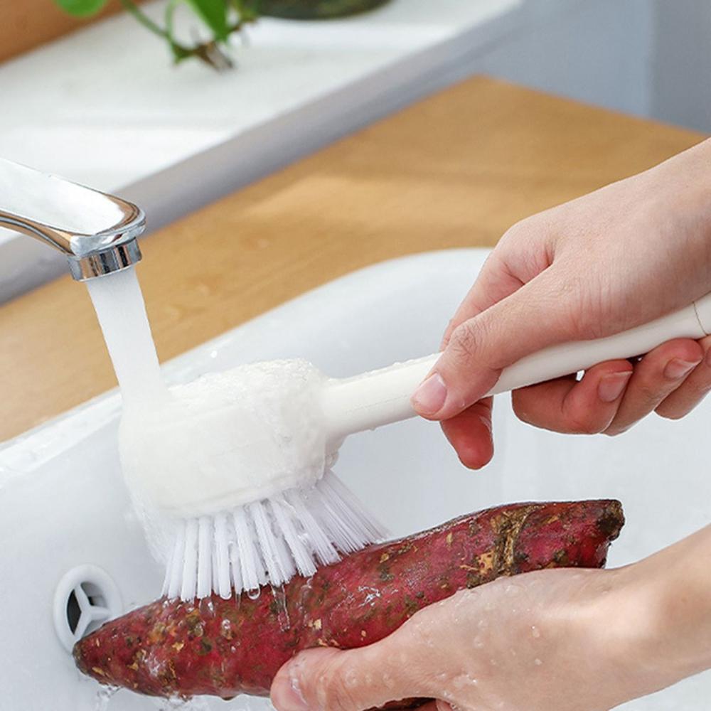 1 Piece Vegetable And Fruit Cleaning Brush Potato Radish Multifunctional Cleaning  Brush Kitchen Tool