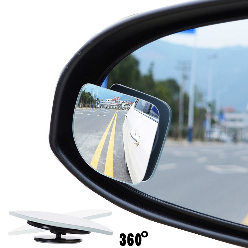 Uteruik Verstellbarer Autospiegel für toten Winkel, seitliche Rücksicht,  konvex, Weitwinkel, Parken, 2 Stück : : Auto & Motorrad