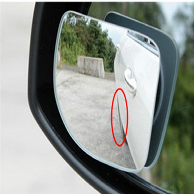 Espejo de coche de punto ciego, espejo redondo de gran angular ajustable de  punto ciego de 2 pulgadas, espejo retrovisor convexo de vidrio HD, espejo