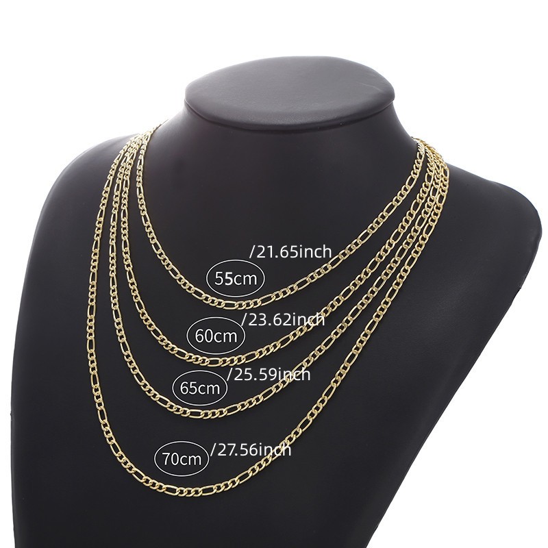 Fashion Luxury Cuban Link Chain Silver Golden Color Necklace - Temu