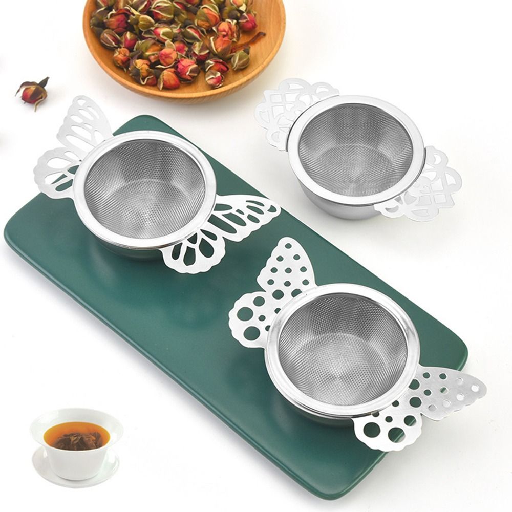 Silicone Tea Strainers Coffee Loose Tea Leaves Diffuser Infusers Filter  Container Butterfly Teaware Kitchen Accessories