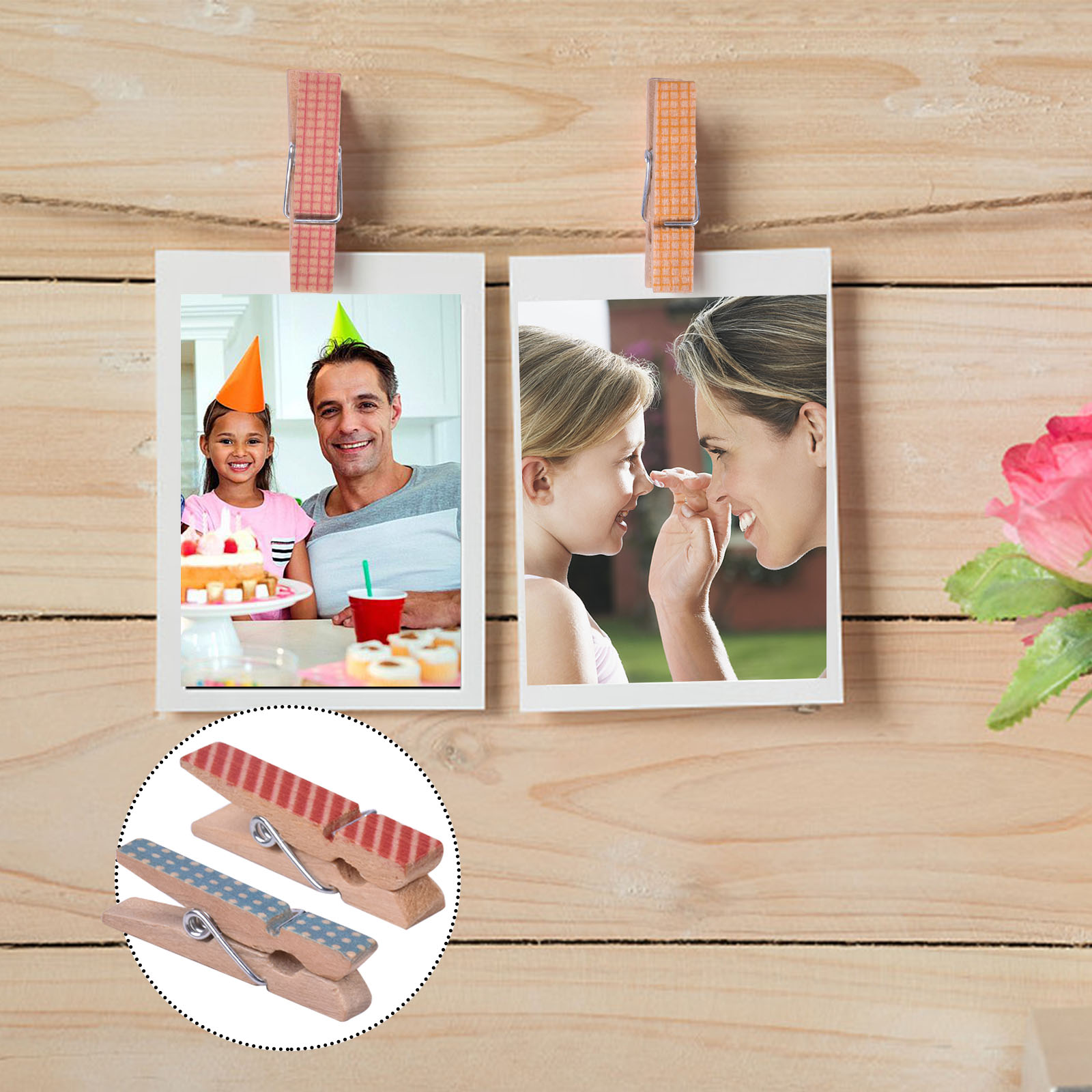 DIY Mini Clothespin Picture Display