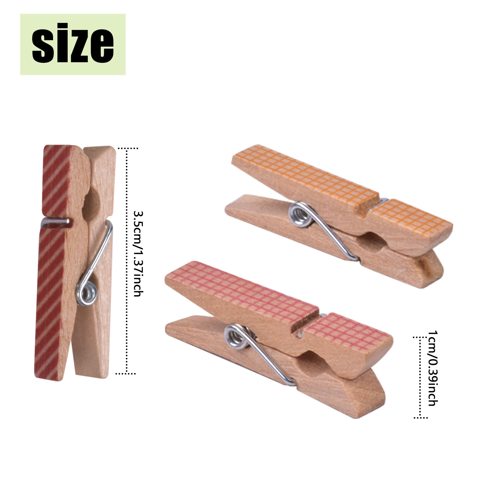 Mini Wooden Pegs Tiny Photo Paper Clip Colored Craft Clips - Temu