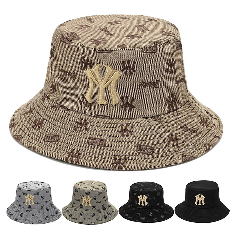 MLB Korea Unisex Paisley Bucket Hat NY Yankees Black