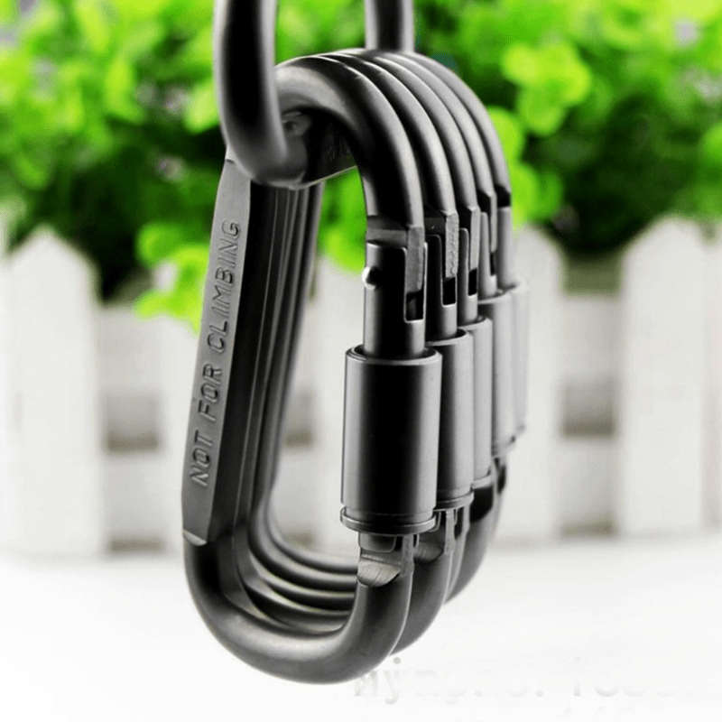 5 PCs Carabeaner Hook Screw Lock Carabiner Clips for Spring Snap Keychain  Clip Gate