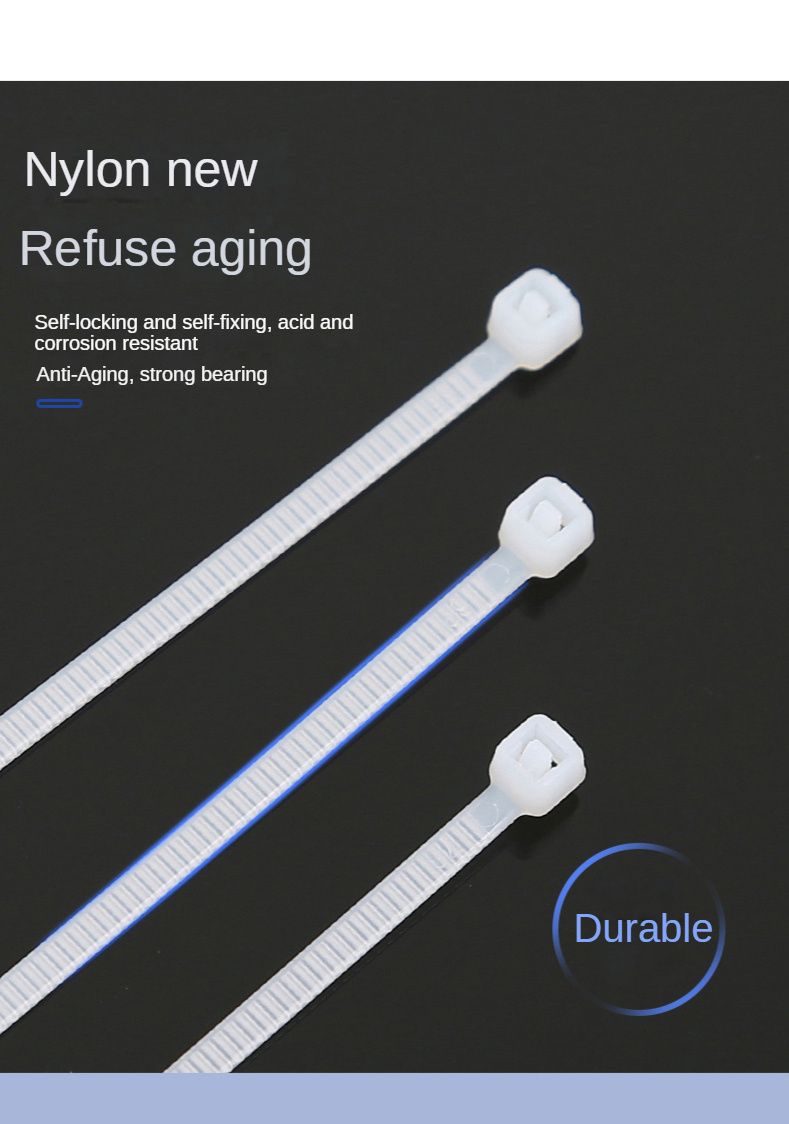 100pcs/bag Zip Ties Cable Ties Heavy Duty Plastic Wire Ties Self Locking Zip Tie Wraps Cord Management For Home, Office, Gardening