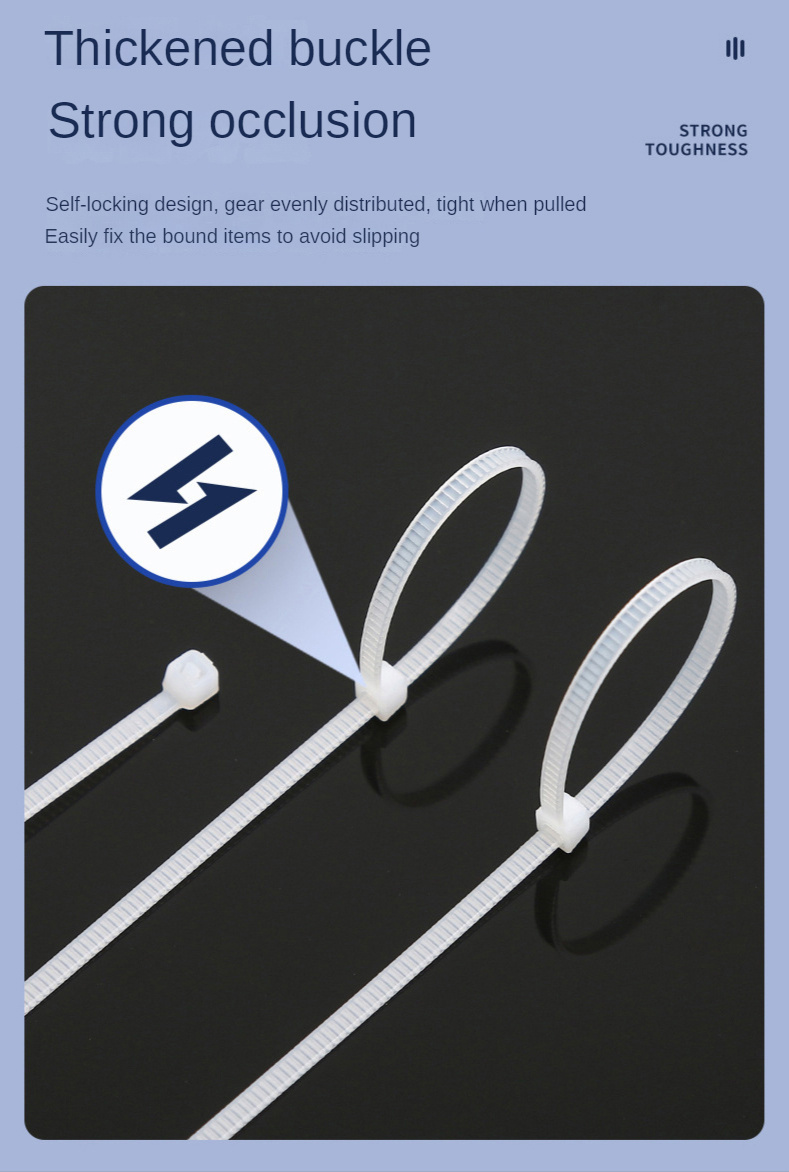 100pcs/bag Zip Ties Cable Ties Heavy Duty Plastic Wire Ties Self Locking Zip Tie Wraps Cord Management For Home, Office, Gardening