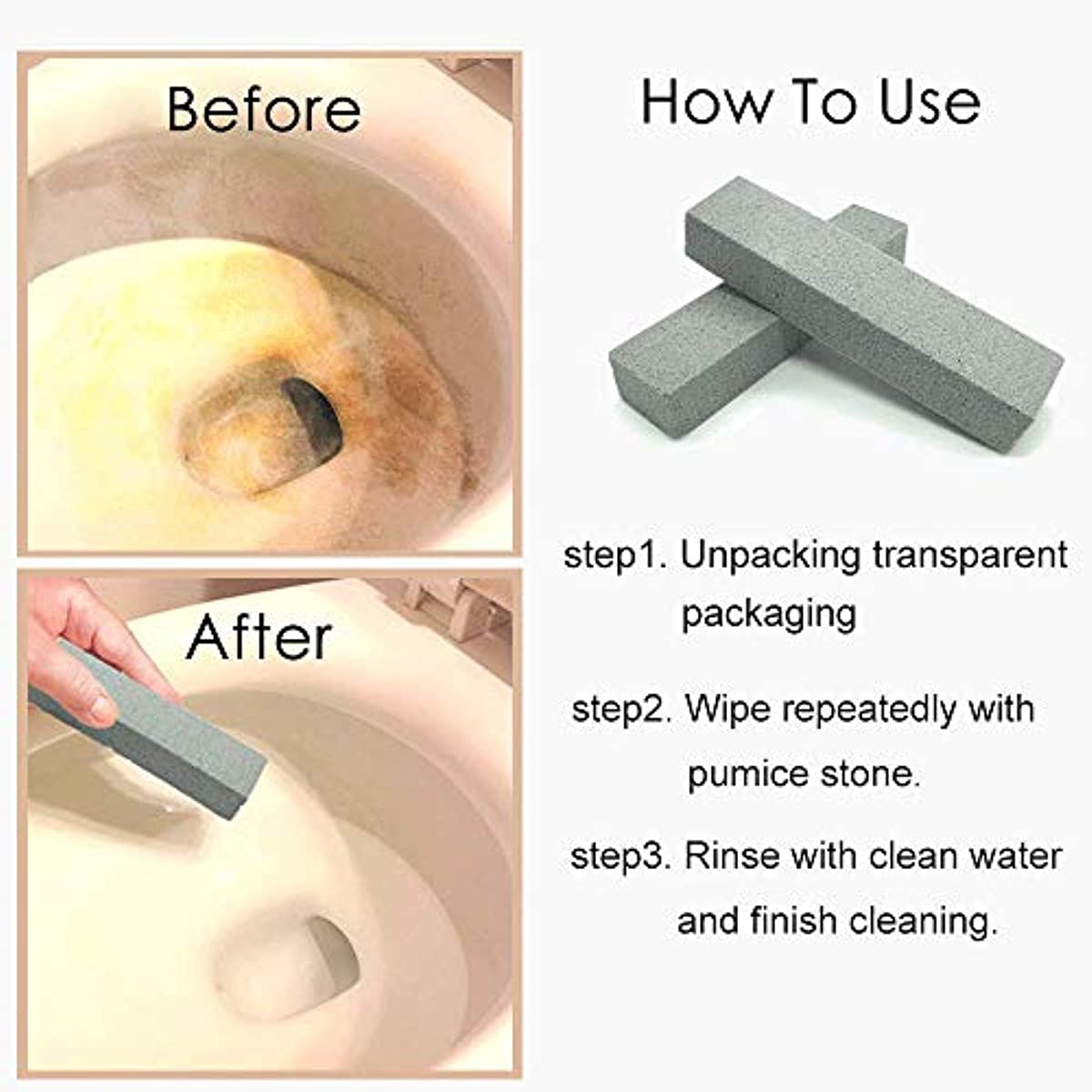 1 Piedra Pómez Limpieza Mango Cepillo Limpieza Simple - Temu