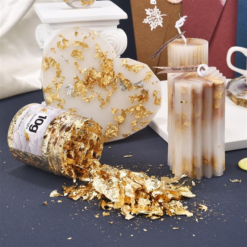 How to apply Gold leaf flakes to paper 