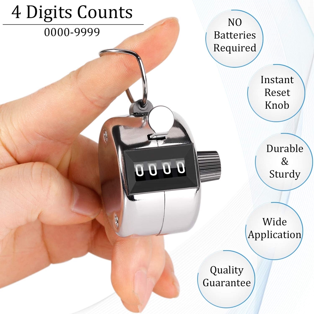 Digital Tally Counter Electronic Hand Held Clicker Sports Manual Clicker