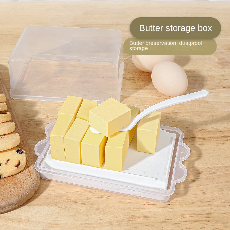 Plastic Refrigerator Storage Box Cheese Container Butter - Temu