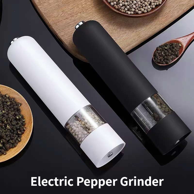 Pepper Grinder, Household Sea Salt Ginder, Electric Spice Grinder,  Automatic Sea Salt Crusher, Reusable Glass Seasoning Bottle, Kitchen  Gadgets, Kitchen Supplies - Temu