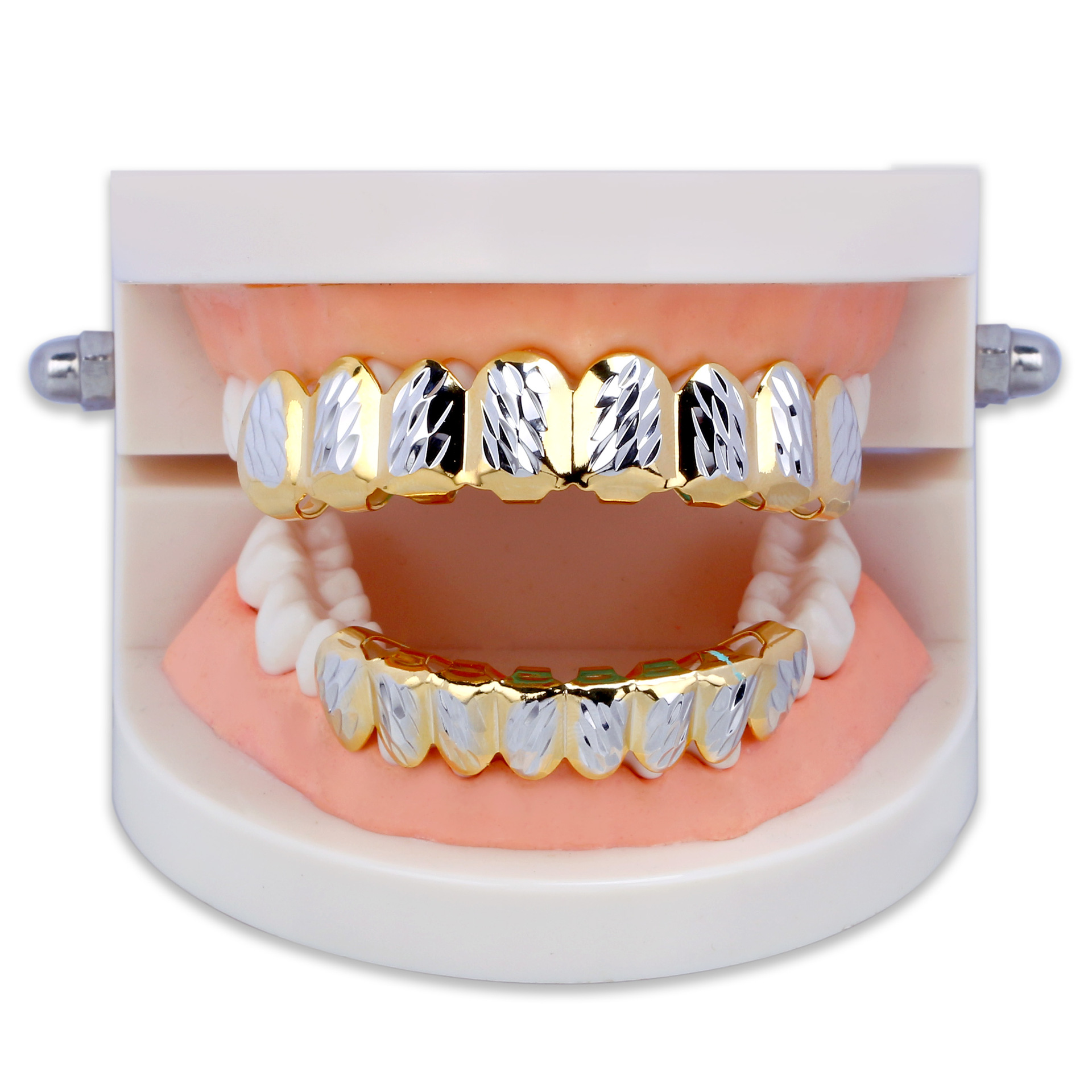 8 Tooth Top & Bottom Grills - Stylish Accessory for Men & Women