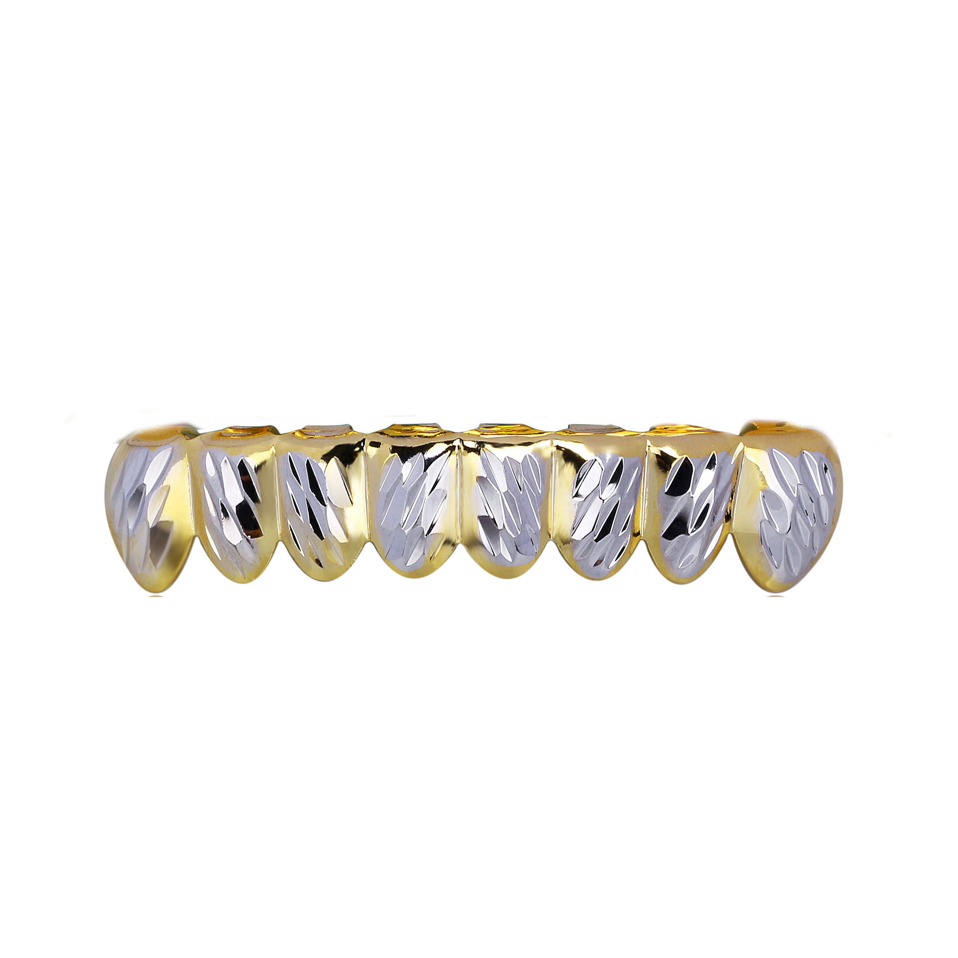 8 Tooth Top & Bottom Grills - Stylish Accessory for Men & Women