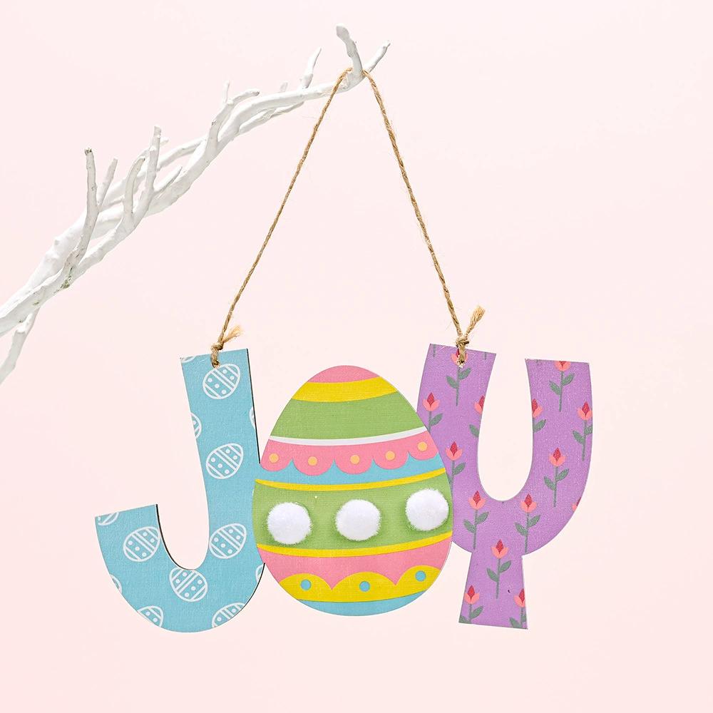 1pc Happy Easter Bunny Wood Adorable Bunny Spring Decoration Plaque ...