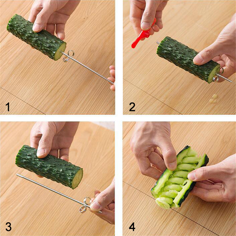 Vegetables Spiral Knife Potato Carrot Cucumber Salad Chopper Easy Spiral  Screw Slicer Cutter Spiralizer Kitchen Tools