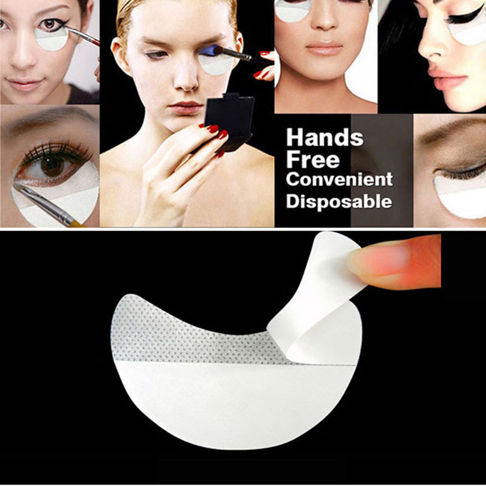 20pcs 50pcs eyeliner shield for eyeshadow shields protector disposable pads lint free patch false eyelash extension makeup tool details 1