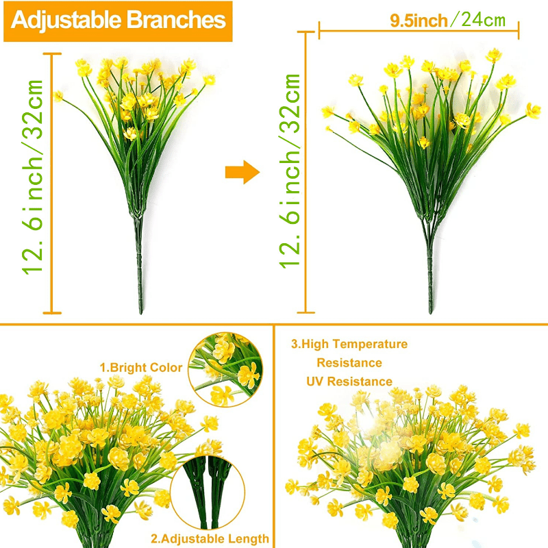 Corn Flower Artificial Flowers Outdoor Uv Resistant Fake - Temu