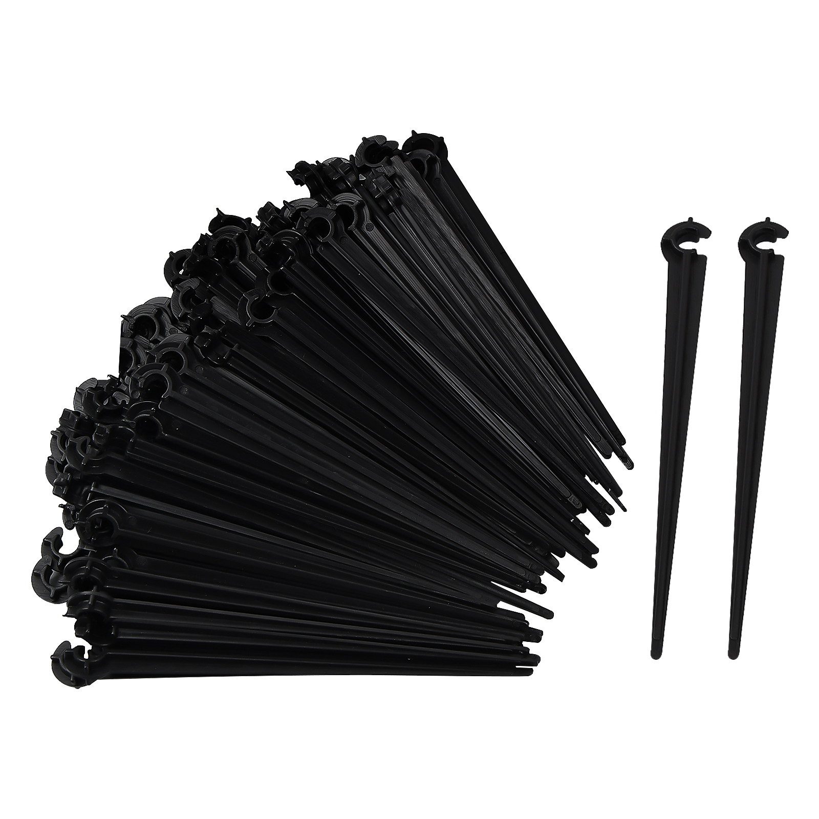 100pcs Irrigation Drip Support Stakes Plastic Micro Drip System Pipe Pegs