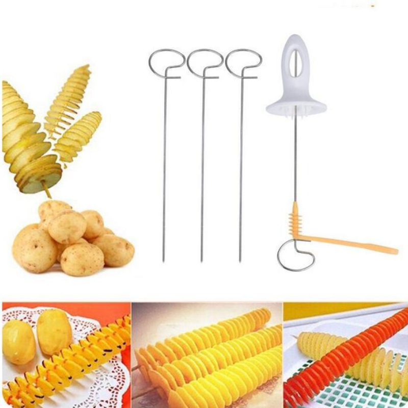 Whirlwind Potato Slicers Portable Bbq Skewers For Camping - Temu