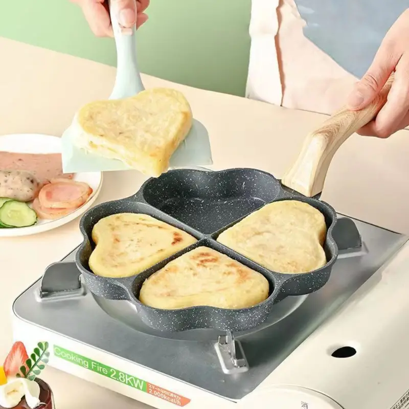 4Cup frittata padella uovo padella con padella universale antiaderente uovo  fornello padella Pancake piastra applicabile stufa